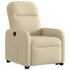 vidaXL Fauteuil inclinable Crème Tissu