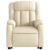 vidaXL Fauteuil inclinable &eacute;lectrique cr&egrave;me tissu