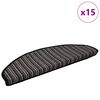 vidaXL Tapis d'escalier auto-adh&eacute;sifs 15 pcs Anthracite 65 x 21 x 4 cm