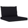 vidaXL Salon de jardin 5 pcs avec coussins noir