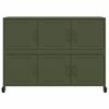 vidaXL Buffet vert olive 100,5x39x72 cm acier