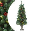 vidaXL Sapins de Noël artificiels 2 pcs 100 LED vert 120 cm