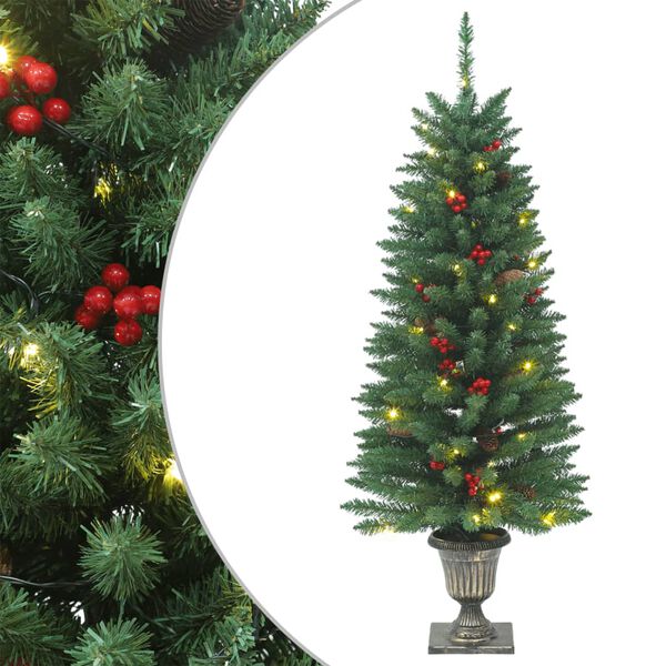 vidaXL Sapins de Noël artificiels 2 pcs 100 LED vert 120 cm