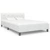 vidaXL Cadre de lit sans matelas blanc similicuir 140x200 cm