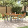 vidaXL Ensemble de salle à manger pour jardin 7 pcs Gris