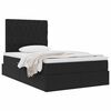 vidaXL Lit avec rangement et matelas Noir 120 x 190 cm Velours