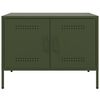 vidaXL Meuble TV vert olive 68x39x50,5 cm acier