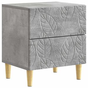 vidaXL Table de chevet Gris b&eacute;ton 43 x 34,5 x 48 cm Bois d'ing&eacute;nierie