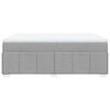 vidaXL Sommier &agrave; lattes de lit avec matelas Gris clair 140x200cm Tissu