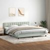 vidaXL Sommier &agrave; lattes de lit et matelas gris clair 180x210cm velours