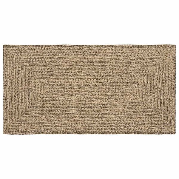 vidaXL Tapis de surface Rectangulaire Naturel et Noir 100 x 200 cm