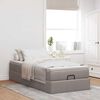 vidaXL Cadre de lit ottoman avec matelas taupe 90x200 cm tissu