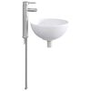 vidaXL Lavabo de salle de bains Chrome 32 x 32 x 13 cm m&eacute;tal