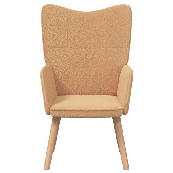 vidaXL fauteuil Beige 62 x 67 x 95,5 cm Tissu Sherpa
