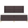 vidaXL Lit à ressorts avec matelas Marron foncé 200 x 200 cm tissu