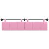 vidaXL T&ecirc;te de lit suspendue Montage mural Rose 210 x 55 x 5 cm tissu
