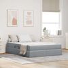 vidaXL Lit avec rangement et matelas Gris clair 140 x 190 cm Polyester