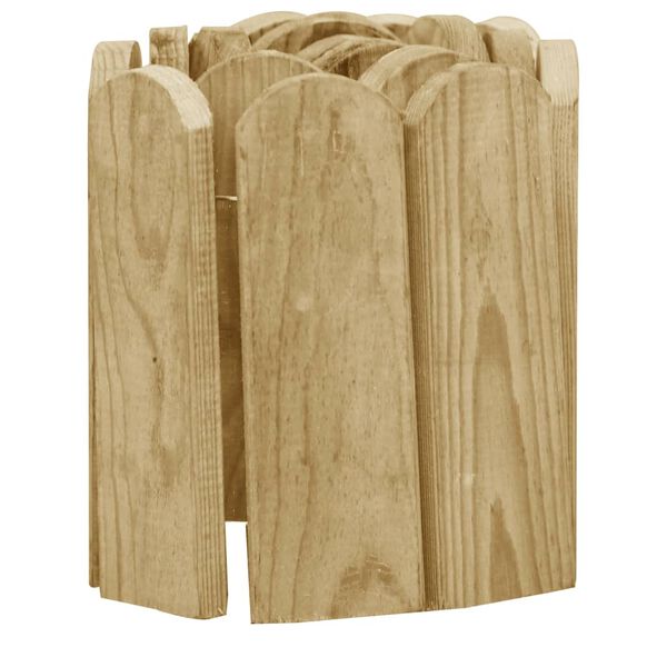 vidaXL Rouleaux de bordure 2 pcs 120 cm Bois de pin impr&eacute;gn&eacute;