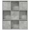 vidaXL Biblioth&egrave;que gris b&eacute;ton 89x24x101,5 cm bois d'ing&eacute;nierie