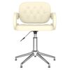 vidaXL Chaise pivotante de salle &agrave; manger Cr&egrave;me Similicuir