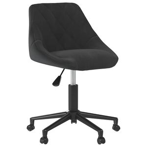 vidaXL Chaise pivotante de bureau Noir Velours
