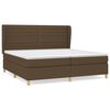 vidaXL Sommier &agrave; lattes de lit avec matelas Marron fonc&eacute; 200x200 cm