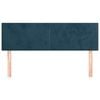 vidaXL T&ecirc;tes de lit 2 pcs Bleu fonc&eacute; 72x5x78/88 cm Velours