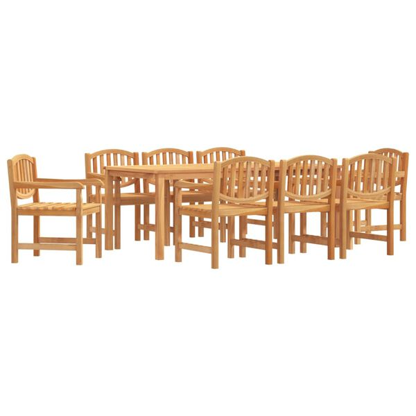 vidaXL Ensemble &agrave; manger de jardin 9 pcs Bois de teck solide