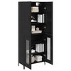 vidaXL Haut Armoire Ch&ecirc;ne noir 69,5 x 34 x 180 cm Bois d'ing&eacute;nierie