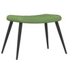 vidaXL Chaise de relaxation avec tabouret Vert clair Velours