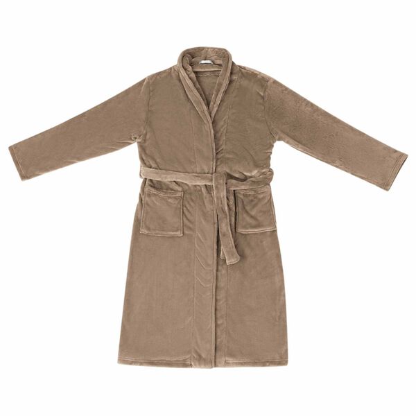 vidaXL Robe de bain sans capuche Camel xxxl Flanelle