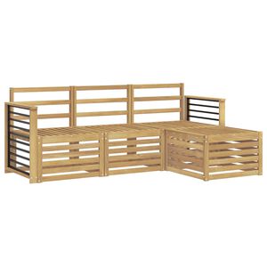 vidaXL Ensemble de canap&eacute;s d'ext&eacute;rieur 4 pcs Blanc