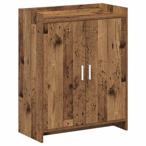 vidaXL Cabinet &agrave; chaussures avec porte Bois ancien 73,5 x 36 x 92 cm