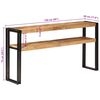 vidaXL Table console 150x30x75 cm Bois de manguier brut