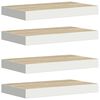 vidaXL &Eacute;tag&egrave;res flottantes 4 pcs Ch&ecirc;ne et blanc 40x23x3,8 cm MDF