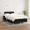 vidaXL Sommier &agrave; lattes de lit avec matelas Noir 120x200 cm Tissu