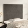 vidaXL Tête de lit Gris foncé 80x5x118/128 cm Velours