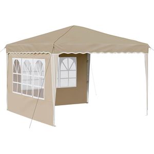 vidaXL Tente de f&ecirc;te pop-up 288 x 288 x 245 cm Cr&egrave;me Tissu Oxford