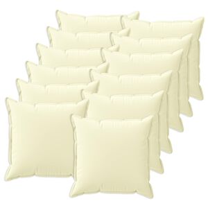 vidaXL Housse de coussin 12 pc HOUTEN Cr&egrave;me 40 x 40 cm Polyester