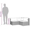 vidaXL Salon de jardin 3 pcs avec coussins marron résine tressée