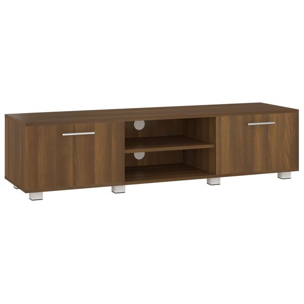 vidaXL Meuble TV Ch&ecirc;ne marron 140x40x35 cm Bois d'ing&eacute;nierie