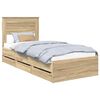 vidaXL Cadre de lit Ch&ecirc;ne Sonoma 90 x 200 cm Bois Ing&eacute;nierie