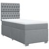 vidaXL Sommier &agrave; lattes de lit avec matelas Gris clair 90x200 cm Tissu