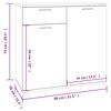 vidaXL Buffet Chêne fumé 80x36x75 cm Bois d'ingénierie