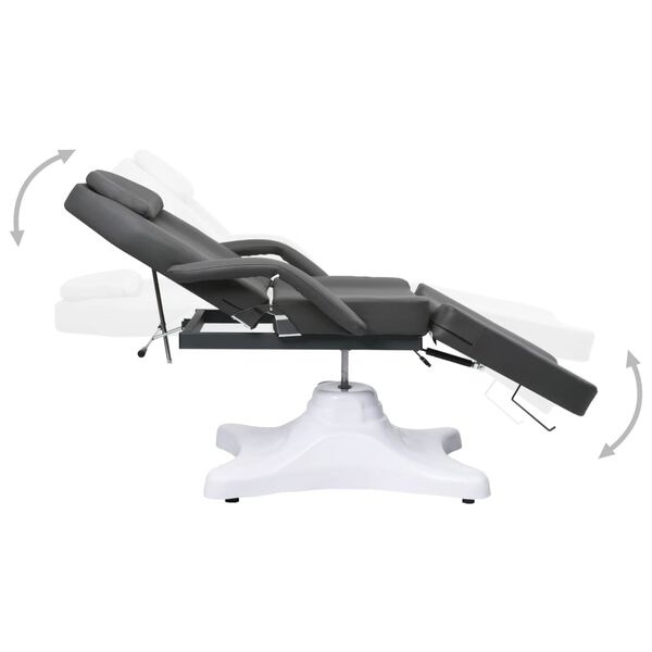 vidaXL Table de massage Gris 180x62x(86,5-118) cm