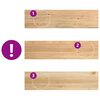 vidaXL Marches d'escalier 4pcs non trait&eacute; 100x25x2cm bois ch&ecirc;ne massif