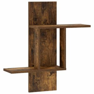 vidaXL &Eacute;tag&egrave;re Murale Ch&ecirc;ne fum&eacute; 59 x 17 x 63 cm Bois d'ing&eacute;nierie