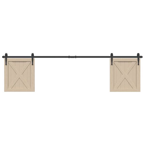 vidaXL Kit de porte d'armoire coulissante 200 cm acier au carbone