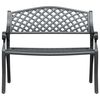 vidaXL Banc de jardin 102 cm aluminium coul&eacute; noir