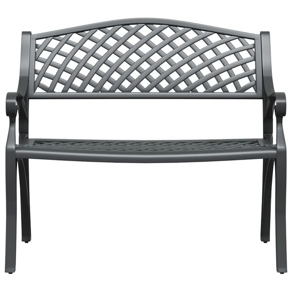 vidaXL Banc de jardin 102 cm aluminium coul&eacute; noir